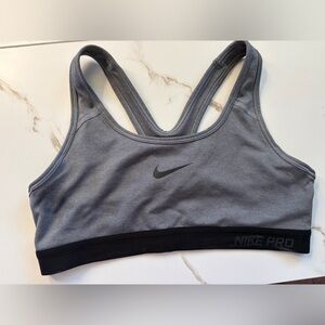 Nike Gray and Black Sports Bra